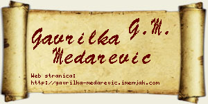 Gavrilka Medarević vizit kartica